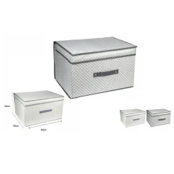 SCATOLA BOX SALVASPAZIO PORTATUTTO CONTENITORE ARMADI ORGANIZER 60X50X40CM 53030