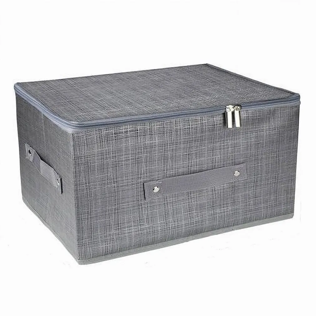 SCATOLA BOX SALVASPAZIO PORTATUTTO CONTENITORE ORGANIZER CERNIERA 79415 35X26X20CM