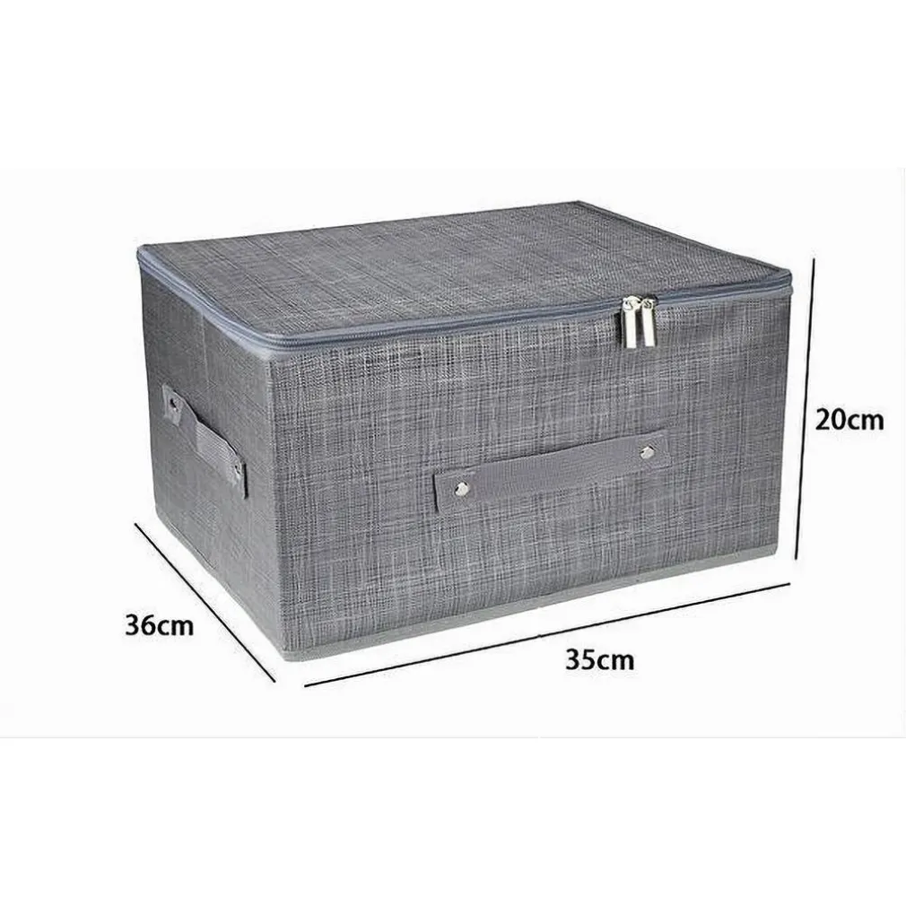 SCATOLA BOX SALVASPAZIO PORTATUTTO CONTENITORE ORGANIZER CERNIERA 79415 35X26X20CM