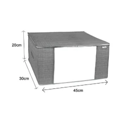 SCATOLA BOX SALVASPAZIO PORTATUTTO CONTENITORE ORGANIZER 45 X 30 X 20 CM 69709