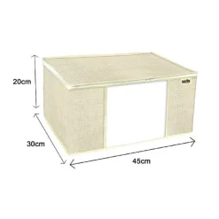 SCATOLA BOX SALVASPAZIO PORTATUTTO CONTENITORE ORGANIZER 45 X 30 X 20 CM 69709