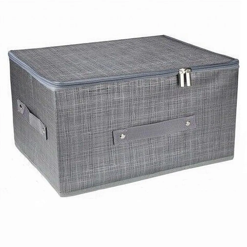 SCATOLA BOX SALVASPAZIO PORTATUTTO CONTENITORE ORGANIZER CERNIERA 60X45X24CM 79418