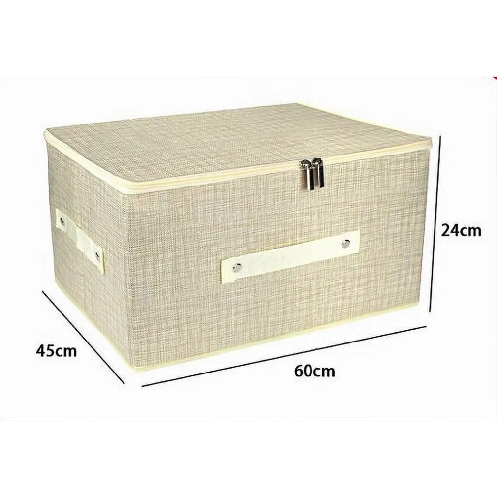 SCATOLA BOX SALVASPAZIO PORTATUTTO CONTENITORE ORGANIZER CERNIERA 60X45X24CM 79418