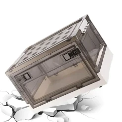 SCATOLA CONTENITORE DI STOCCAGGIO PIEGHEVOLE SALVASPAZIO CON RUOTE 40X28X24 CM