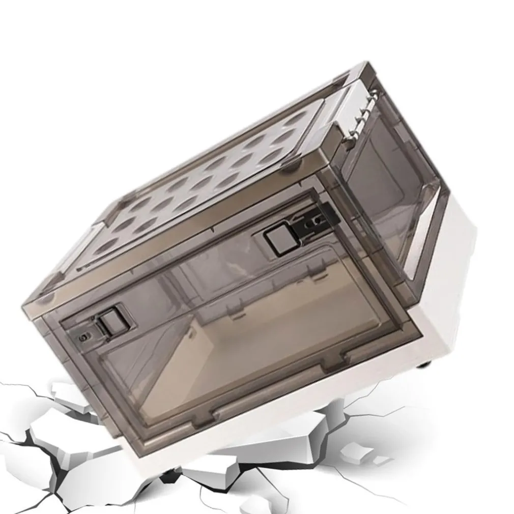 SCATOLA CONTENITORE DI STOCCAGGIO PIEGHEVOLE SALVASPAZIO CON RUOTE 40X28X24 CM