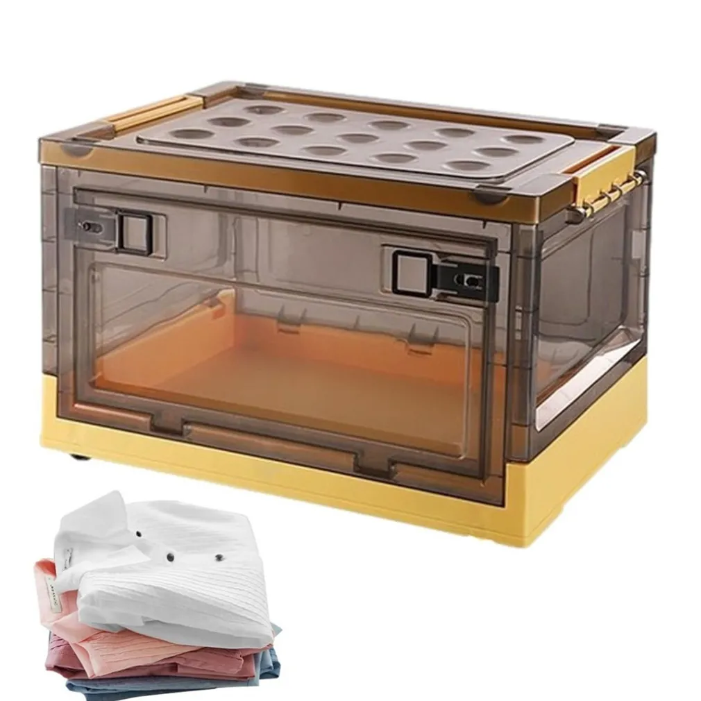 SCATOLA CONTENITORE DI STOCCAGGIO PIEGHEVOLE SALVASPAZIO CON RUOTE 40X28X24 CM