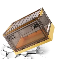 SCATOLA CONTENITORE DI STOCCAGGIO PIEGHEVOLE SALVASPAZIO CON RUOTE 40X28X24 CM