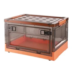 SCATOLA CONTENITORE STOCCAGGIO PIEGHEVOLE SALVASPAZIO CON RUOTE 51 X 34 X 24 CM