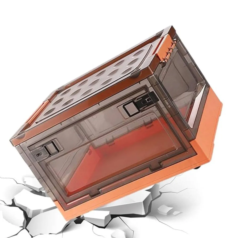 SCATOLA CONTENITORE STOCCAGGIO PIEGHEVOLE SALVASPAZIO CON RUOTE 51 X 34 X 24 CM