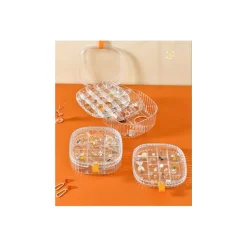 SCATOLA IMPILABILE TRASPARENTE 3 STRATI COPERCHIO PORTAGIOIE DONNA PORTAOGGETTI