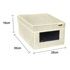 SCATOLA PORTA DOCUMENTI UFFICIO BOX ORGANIZER PORTATUTTO 25X35X16CM GRIGIO 69690