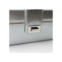 SCATOLA PORTA OGGETTI BOX GIOIELLI COSMETICI IN SIMILPELLE CON SPECCHIO BIANCO