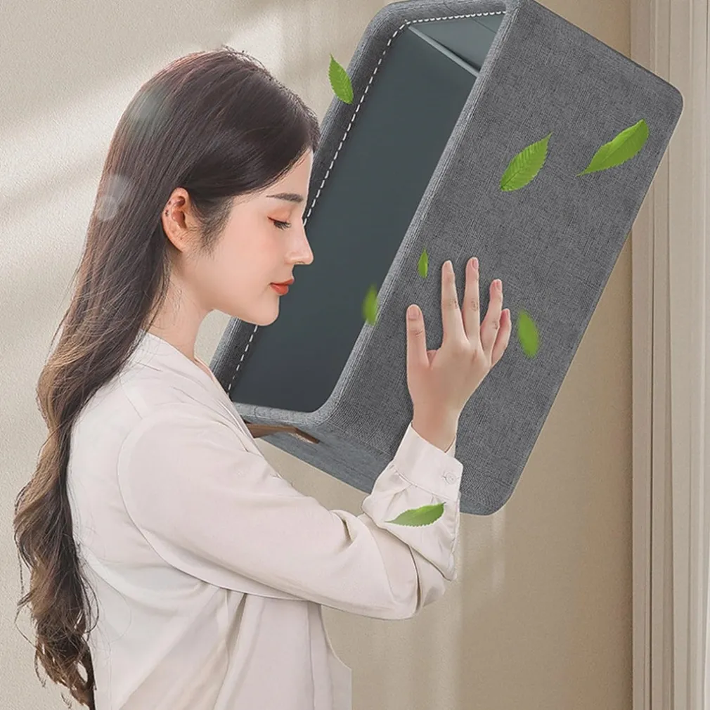 SCATOLA PORTAOGGETTI PIEGHEVOLE ORGANIZER PORTATILE TESSUTO TELAIO IN METALLO 47X28X20CM