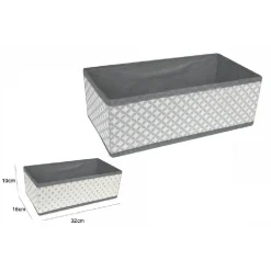 SCATOLA SALVASPAZIO PORTATUTTO CONTENITORE ARMADIO ORGANIZER 32X16X10CM 53031A