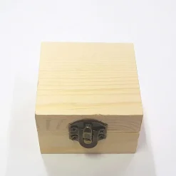 SCATOLE BAULE SCATOLA 2 PEZZI LEGNO RF_64883 QUADRATO PORTAGIOIE 5.5X5.5X4 CM
