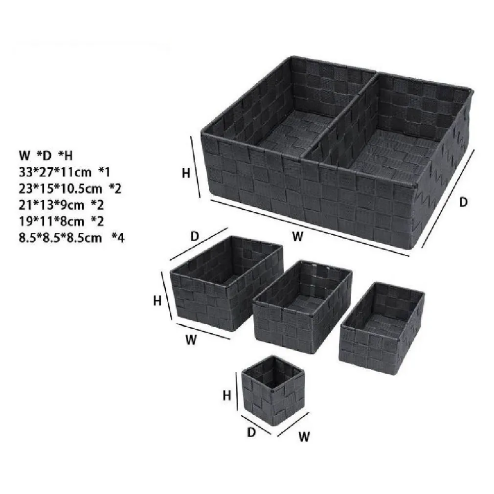 SCATOLE IN TESSUTO PORTAOGGETTI ORGANIZER PER BAGNO ARMADI SCAFFALI 79154 GRIGIO