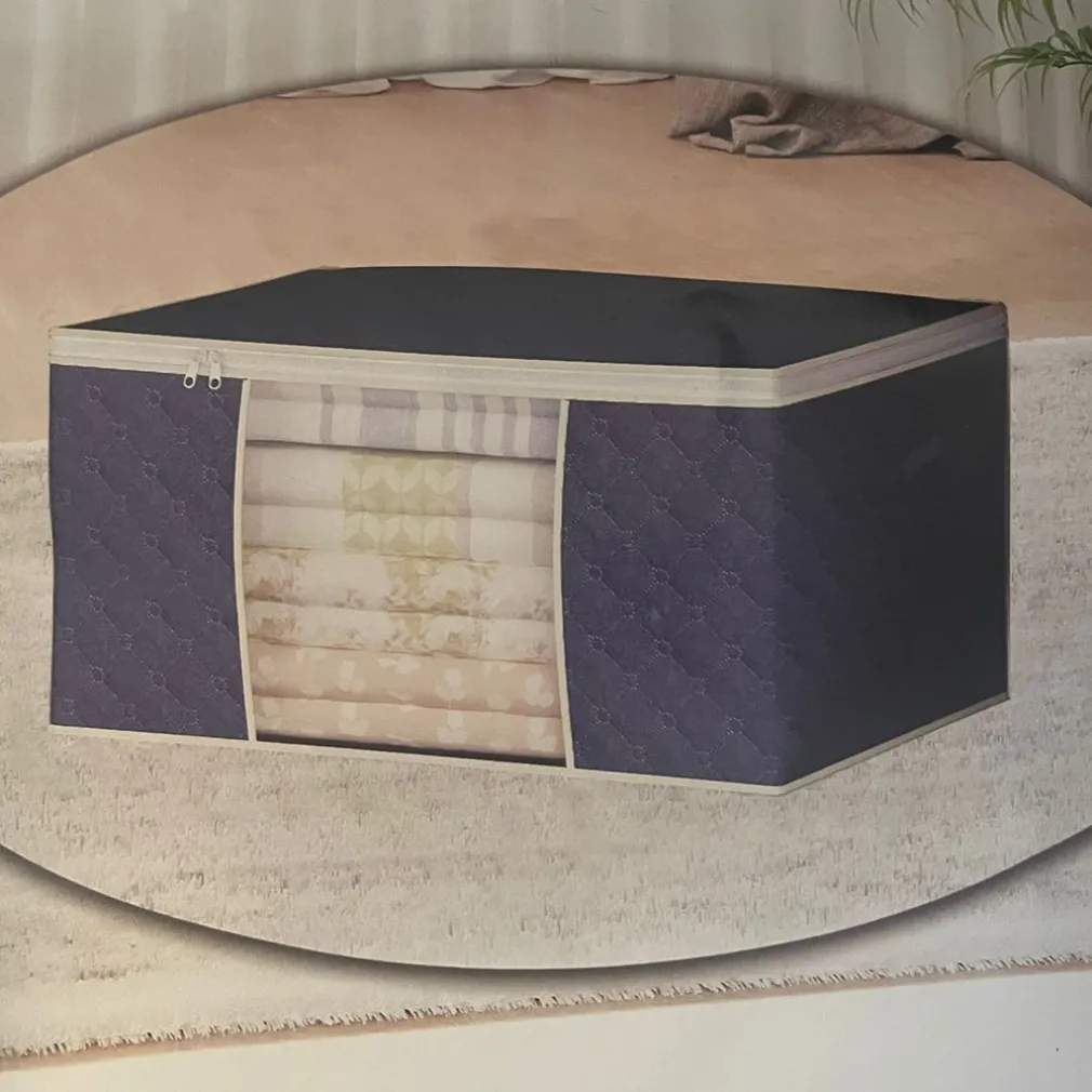 SCATOLE PER ARMADIO SALVASPAZIO PER VESTITI PORTA ABITI GRANDE 60X40X35CM CON FINESTRA