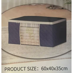 SCATOLE PER ARMADIO SALVASPAZIO PER VESTITI PORTA ABITI GRANDE 60X40X35CM CON FINESTRA