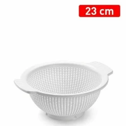 SCOLAPASTA COLINO SETACCIO ROTONDO IN PLASTICA BIANCA DIAMETRO 23 CM CUCINA