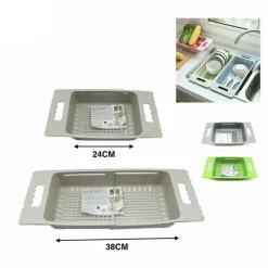 SCOLATUTTO ALLUNGABILE REGOLABILE SCOLA PIATTI GOCCIOLATOIO ACCESSORIO DA CUCINA