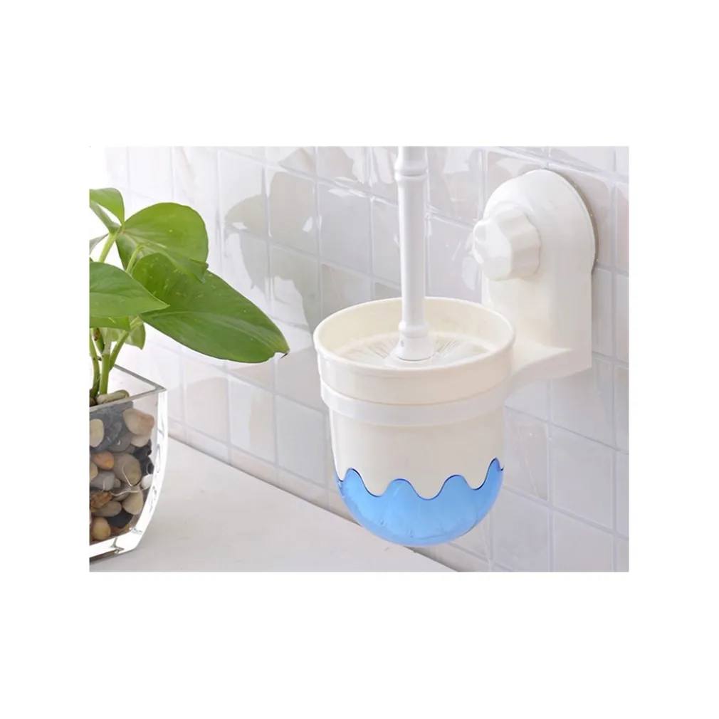 SCOPINO CON PORTA SCOPINO A PARETE CON ATTACCO A VENTOSA ACCESSORI PER BAGNO