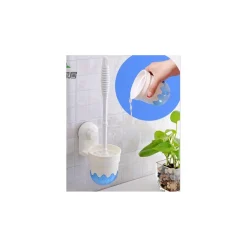 SCOPINO CON PORTA SCOPINO A PARETE CON ATTACCO A VENTOSA ACCESSORI PER BAGNO