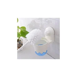 SCOPINO CON PORTA SCOPINO A PARETE CON ATTACCO A VENTOSA ACCESSORI PER BAGNO