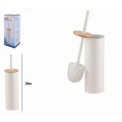 SCOPINO DA BAGNO CON PORTASCOPINO BIANCO LEGNO MODERNO DA WC SPAZZOLONE 87459