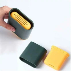 SCOPINO PER WC BAGNO SPAZZOLA PER PULIZIA IN SILICONE CON PORTASCOPINO DA MURO