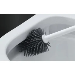SCOPINO WC SETOLE IN SILICONE PLASTICA SPAZZOLA RICAMBIO PULIZIA PROFONDA 87619