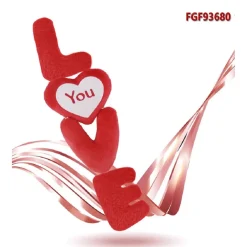 SCRITTA IN PELUCHE LOVE ROSSO CUORE YOU 35 CM REGALO PER SAN VALENTINO 93680