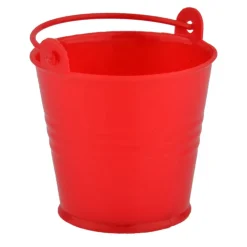 SECCHIELLO MAXI IN LATTA DECOUPAGE PORTA PIANTE 10,5 cm BOMBONIERA CONTENITORE