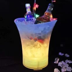 SECCHIELLO PER GHIACCIO A LED ALTOPARLANTE BLUETOOTH WIRELESS PORTATILE SPIAGGIA FESTE