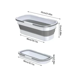 SECCHIO BACINELLA PIEGHEVOLE RICHIUDIBILE SALVASPAZIO CESTINO RETTANGOLARE 46CM