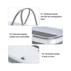 SECCHIO BACINELLA PIEGHEVOLE RICHIUDIBILE SALVASPAZIO CESTINO RETTANGOLARE 46CM