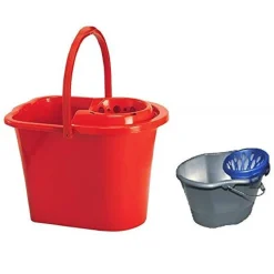 SECCHIO LAVAPAVIMENTI OVALE CON STRIZZATOIO REMOVIBILE STRIZZATORE 15LT MOP MOCIO