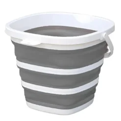 SECCHIO QUADRATO PIEGHEVOLE DA 7,5 LT CON MANIGLIE MULTIFUNZIONALE PORTATILE SALVASPAZIO