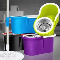 SECCHIO ROTANTE MOCIO ROTO MOP CESTELLO IN METALLO MICROFIBRA LAVA PAVIMENTI