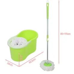 SECCHIO ROTANTE MOCIO ROTO MOP CESTELLO IN METALLO MICROFIBRA LAVA PAVIMENTI