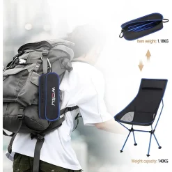 SEDIA PIEGHEVOLE DA CAMPEGGIO PESCA IMPERMEABILE PORTATILE CARICO 140KG TESSUTO