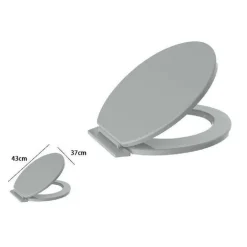 SEDILE COPRIVASO WC WATER COPRIWATER BAGNO PVC UNIVERSALE 43X37 CM GRIGIO 59021