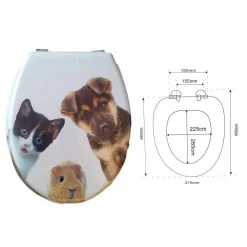 SEDILE COPRIWATER UNIVERSALE PER BAGNO COPRI WC WATER IN LEGNO CUCCIOLI