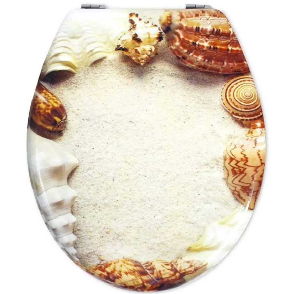 SEDILE COPRIWATER UNIVERSALE PER BAGNO COPRI WC WATER IN LEGNO CONCHIGLIE 52896