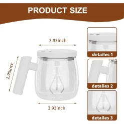 SELF STIRRING MUG 400ML TAZZA AUTOMESCOLANTE AUTOMATICA PER CAFFÈ LATTE TÈ CIOCCOLATO