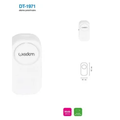 SENSORE ALLARME PER PORTE FINESTRE CASA UFFICIO ANTIFURTO 90 DB BATTERIA XC-1971
