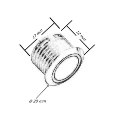 SENSORE INTERRUTTORE TOUCH PER LUCI STRIP LED PULSANTE PER MOBILI 12/24V SEN-TA