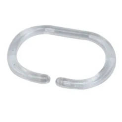SET 12 ANELLI GANCIO PER TENDA DOCCIA BAGNO TRASPARENTI IN PLASTICA BOX DOCCIA 52148
