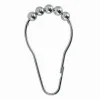 SET 12 ANELLI GANCIO TENDA DOCCIA METALLO CON PERLINE BAGNO BOX DOCCIA 59777
