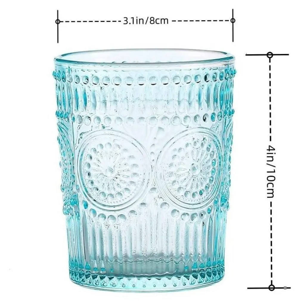 SET 6 BICCHIERI COLORATI DA 300ML IN VETRO PER ACQUA E VINO BICCHIERE COLORATO