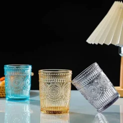 SET 6 BICCHIERI COLORATI DA 300ML IN VETRO PER ACQUA E VINO BICCHIERE COLORATO